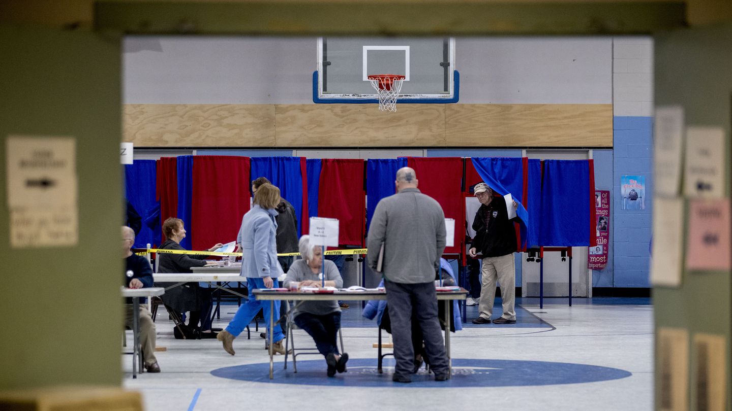 Residents voted in the New Hampshire Primary at Bishop O'Neill Youth Center on Feb. 11, 2020, in Manchester, N.H.