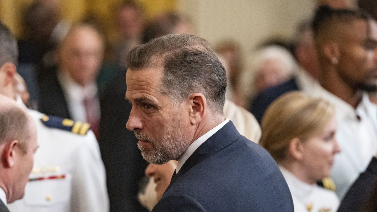 Hunter Biden during the ceremony where his father, President Biden, awarded the Presidential Medal of Freedom to 17 people at the White House, on July 7, 2022.