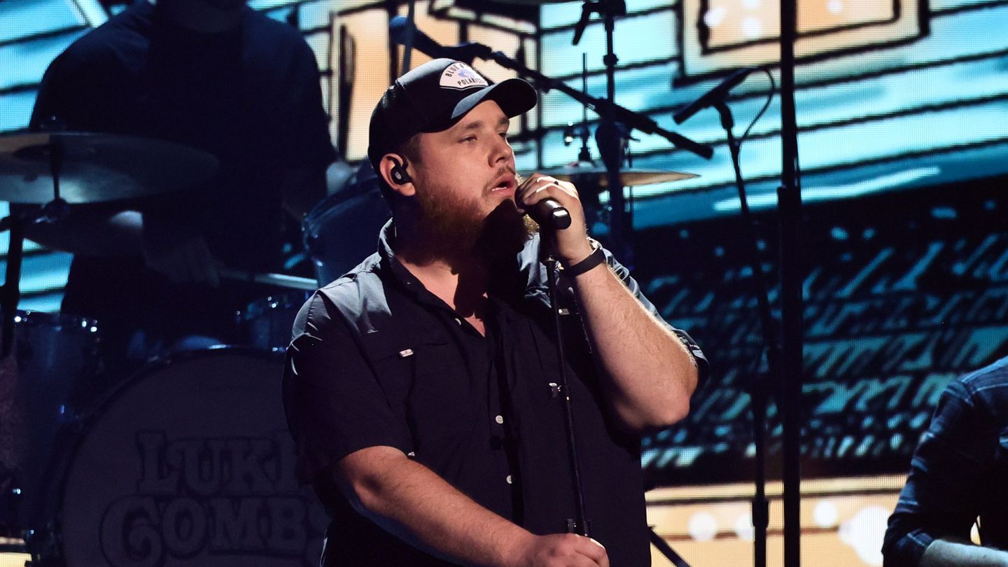 Luke Combs performs onstage during the 58th Academy Of Country Music Awards.