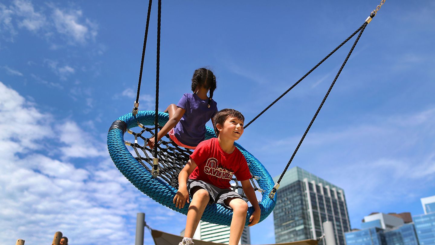 Martin's Park opened in 2019 near Boston Children's Museum.