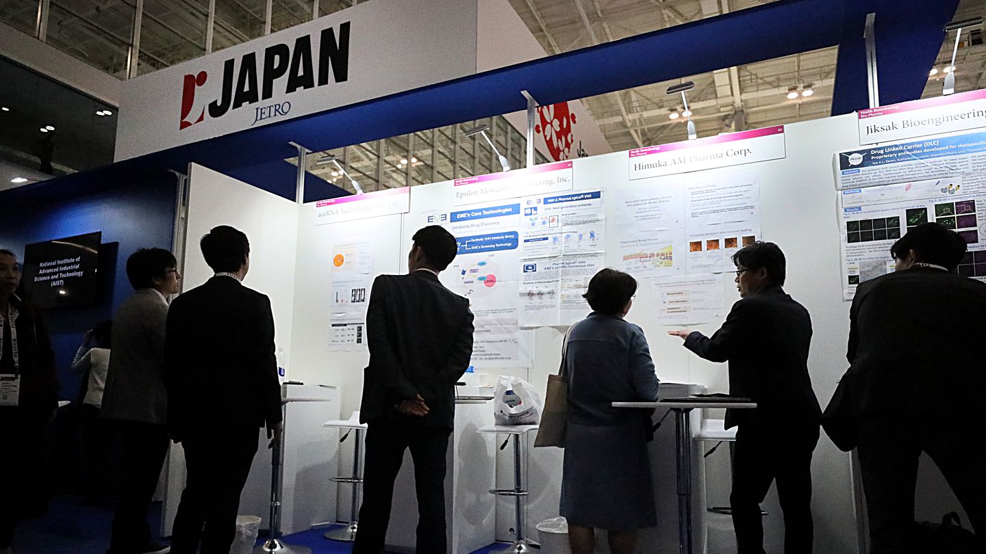 The Japan exhibit at the Boston Convention and Exhibition Center highlighted the country's life sciences offerings.