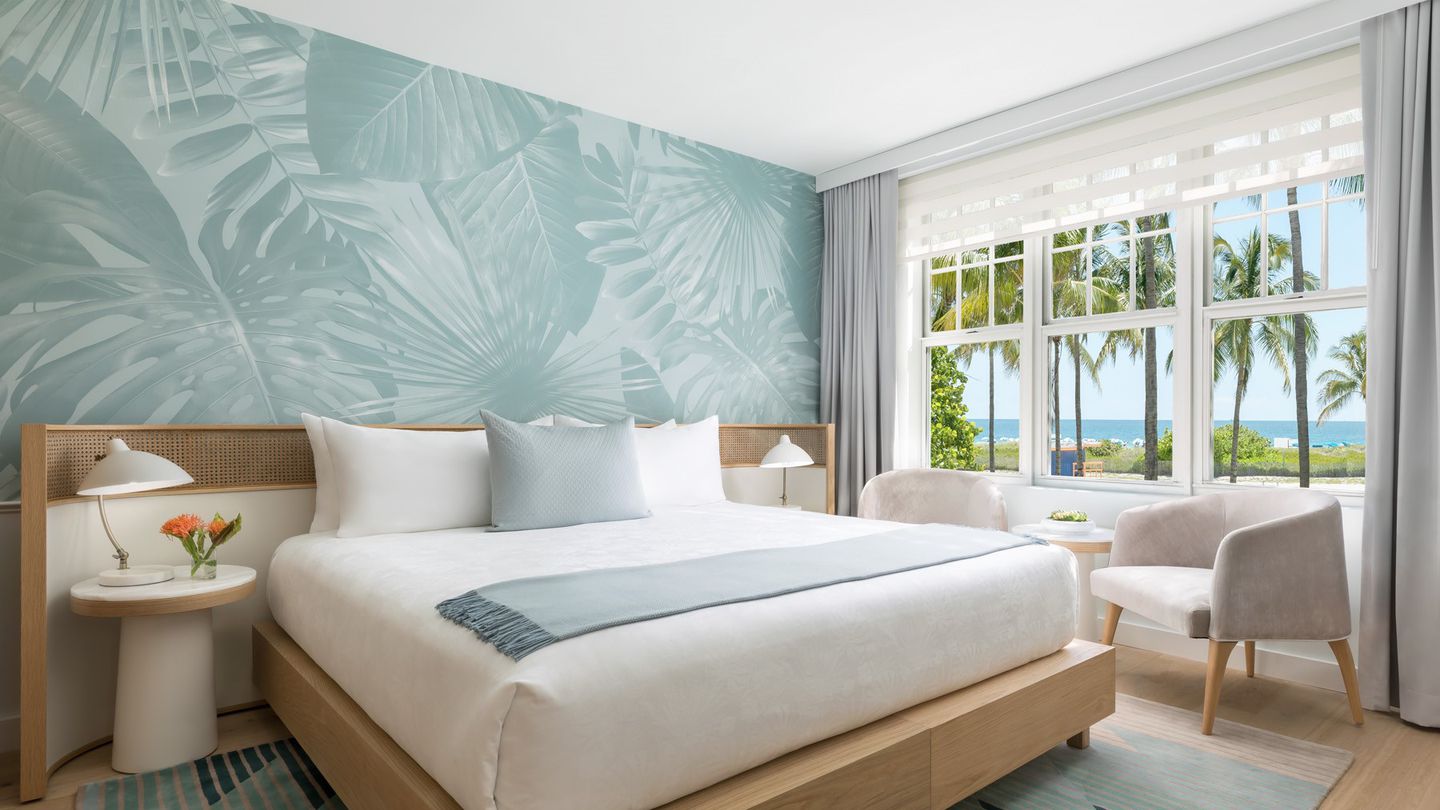 Gabriel South Beach offers a “Nappy Hour” package, on request, that includes a white-noise machine, scented bath products, CBD lavender lotion, and wine.