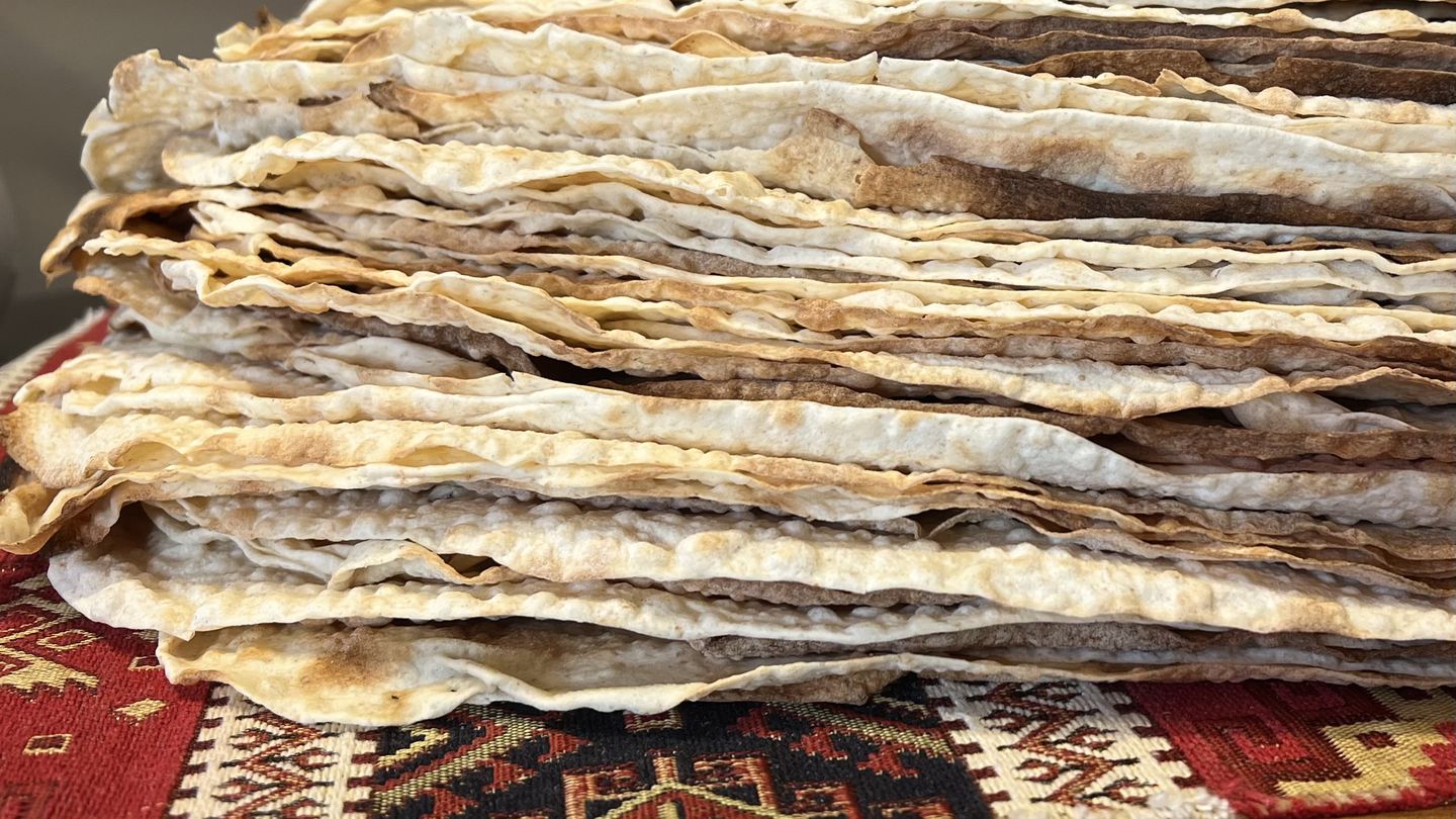 Lavash, or Armenian flatbread, made at the new store House of Lavash in Belmont.
